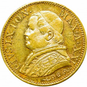 Watykan, Pius IX, 5 lirów, 1866