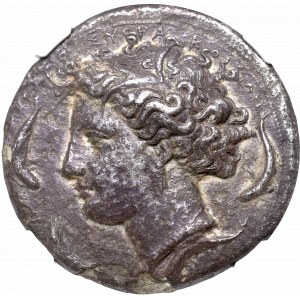 Greece, Sicily, Decadrachm, Syracuse - very rare NGC Ch XF