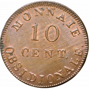 Belgium/France, Anvers, Siege coinage, Louis XVIII, 10 cents 1814