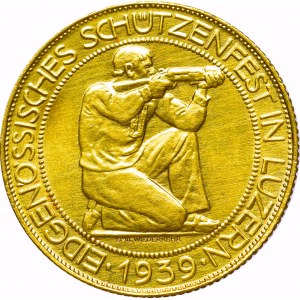 Szwajcaria, 100 franków 1939 - Zawody strzeleckie Lucerna