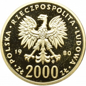 PRL, 2000 złotych 1980 Olimpiada Lake Placid - Próba