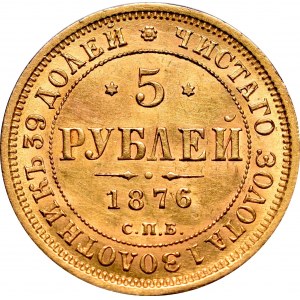 Rosja, Aleksander II, 5 rubli 1876 HI