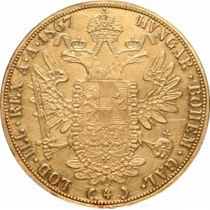 Austria, Franz Joseph, 4 ducats 1867, Vienna