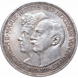 Germany, Anhalt-Dessau, Friedrich II, 3 marks 1914 A, Berlin