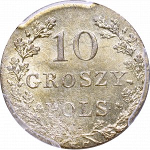 Powstanie Listopadowe, 10 groszy 1831 - łapy orła prosto PCGS MS64
