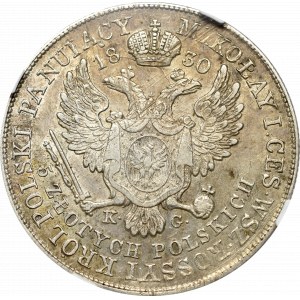 Kingdom of Poland, Nicholas I, 5 zloty 1830 KG - NGC XF45