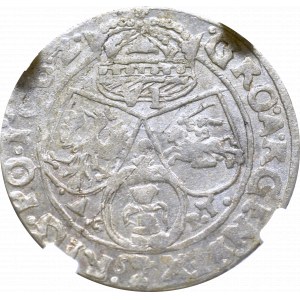 Jan II Kazimierz, Szóstak 1662, Lwów - Ac-pT A•RGEN REG PO NGC MS60