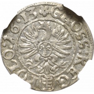 Zygmunt III Waza, Grosz 1613, Kraków - 16•13 NGC MS61