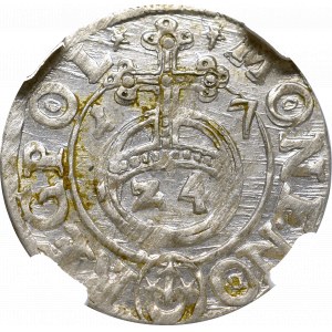 Zygmunt III Waza, Półtorak 1617, Bydgoszcz - Sas w owalu NGC MS64