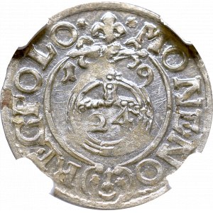 Sigismund III, 1/24 thaler 1619, Bromberg - NGC MS64