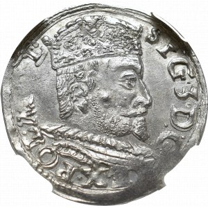 Zygmunt III Waza, Trojak 1595 Lublin - nieopisany •I-F-• NGC MS63