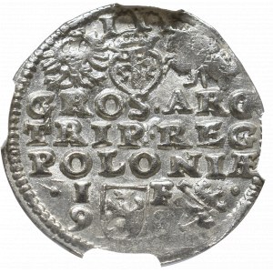 Zygmunt III Waza, Trojak 1595 Lublin - nieopisany •I-F-• NGC MS63