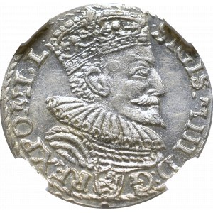 Zygmunt III Waza, Trojak 1594, Malbork - NGC MS64