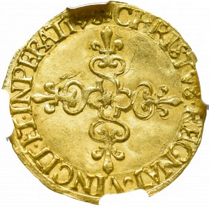 Henri III, Ecu d'or 1578, La Rochelle - NGC MS62