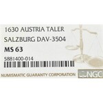 Austria, Biskupstwo Salzburg, Talar 1630 - NGC MS63