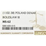 Bolesław III Krzywousty, Denar bez daty Walka ze smokiem - NGC MS62