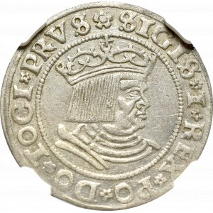 Sigismunt I, Groschen 1530, Thorn - NGC AU58