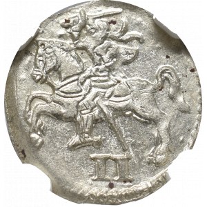 Sigismundus II Augustus, 2 denar 1570, Vilnius - Platina's NGC MS65