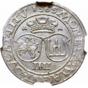 Sigismund II Augustus, 4 groschen 1565, Vilnius - L/LITV NGC MS61