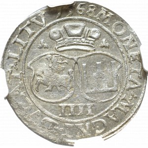 Sigismund II Augustus, 4 groschen 1568 - NGC MS64