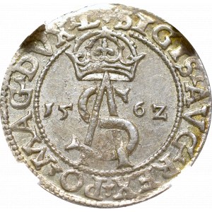Sigismund II August, 3 groschen 1562, Vilnius - NGC MS63