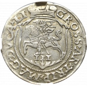 Sigismund II Augustus, 3 groschen 1563, Vilnius - NGC MS61