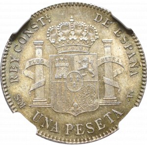 Spain, 1 peseta 1900 SMV - NGC MS63