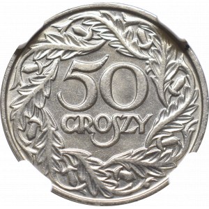 II Rzeczpospolita, 50 groszy 1923 - NGC MS66