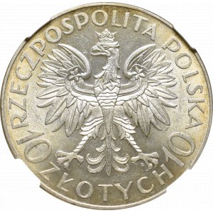 II Rzeczpospolita, 10 złotych 1933 Traugutt - NGC MS62