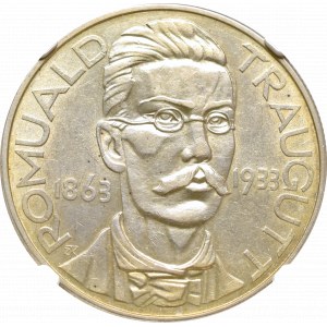 II Rzeczpospolita, 10 złotych 1933 Traugutt - NGC AU Details