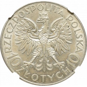 II Rzeczpospolita, 10 złotych 1933 Sobieski - NGC MS63