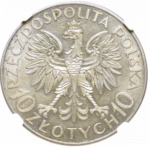 II Rzeczpospolita, 10 złotych 1933 Sobieski - NGC AU58 