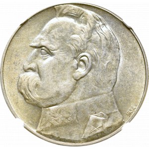 II Republic of Poland, 10 zloty 1934 - NGC AU58