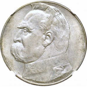 II Rzeczpospolita, 10 złotych 1934 Piłsudski - NGC AU Details