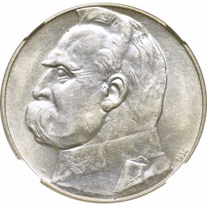 II Rzeczpospolita, 10 złotych 1934 Strzelecki - NGC AU58