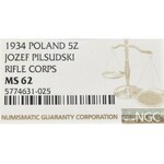 II Republic of Poland, 5 zloty 1934 Pilsudski - NGC MS62
