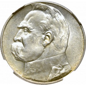 II Rzeczpospolita, 5 złotych 1938 Piłsudski - NGC MS62