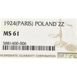 II Republic of Poland, 2 zloty 1924, Paris - NGC MS61