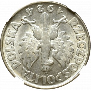 II Republic of Poland, 2 zloty 1924, Philadelphia - NGC MS62