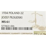 II Rzeczpospolita, 2 złote 1934 Piłsudski - NGC MS61