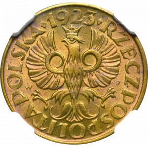 II Republic of Poland, 5 groschen 1923 - NGC MS66