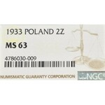 Second Polish Republic, 2 zlote 1933 - NGC MS63
