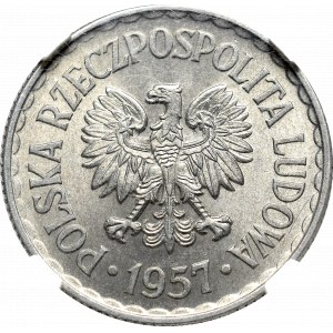 Peoples Republic of Poland, 1 zloty 1957 - NGC MS64