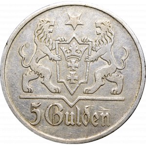 Free City of Danzig, 5 gulden 1923