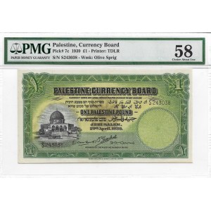 Palestine, 1 pound 1939 - PMG 58