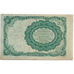 USA, 10 centów seria E63 1874, Fractional Currency