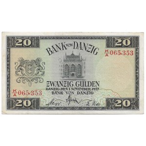 Free City of Danzig, 20 gulden 1932