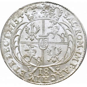 Friedrich August II, 18 groschen 1754, Leipzig - PCGS MS65+