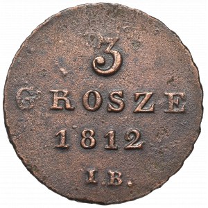 Księstwo Warszawskie, 3 grosze 1812 IB