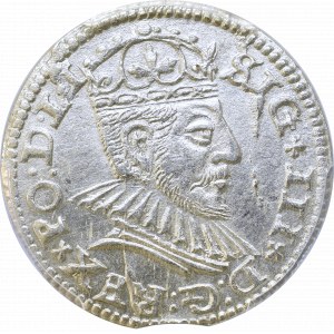 Sigismund III Vasa, 3 groschen 1590, Riga - PCGS UNC